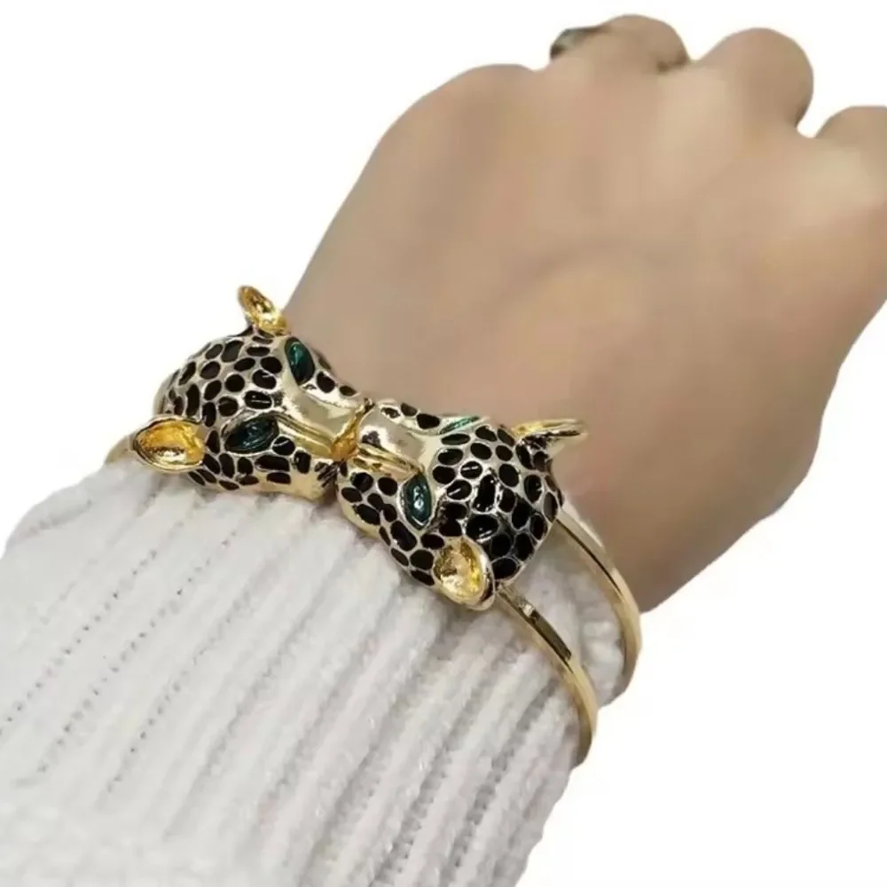 Double Head Jaguar Bangle Bracelet